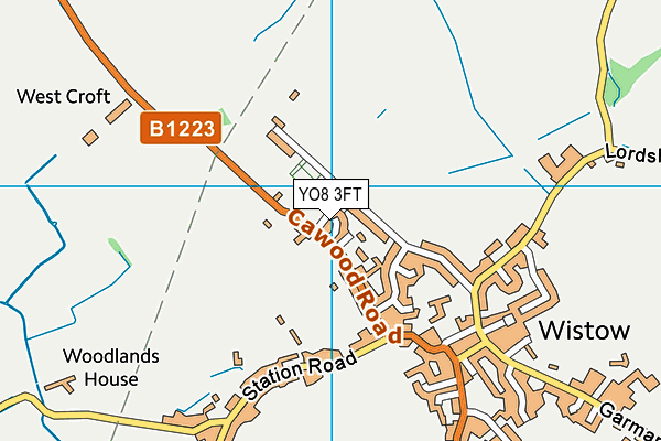 YO8 3FT map - OS VectorMap District (Ordnance Survey)