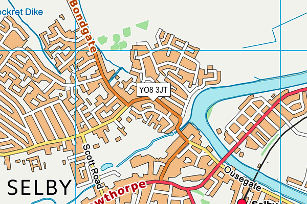 YO8 3JT map - OS VectorMap District (Ordnance Survey)