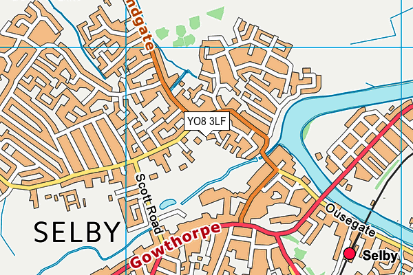 YO8 3LF map - OS VectorMap District (Ordnance Survey)