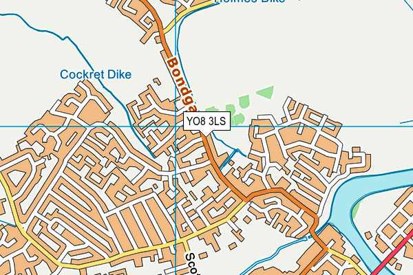 YO8 3LS map - OS VectorMap District (Ordnance Survey)