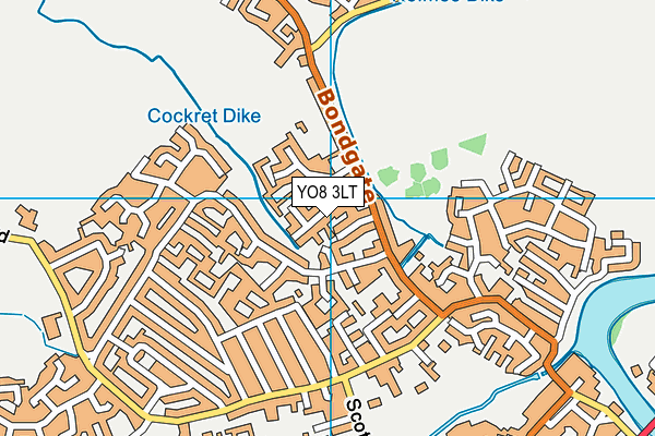 YO8 3LT map - OS VectorMap District (Ordnance Survey)