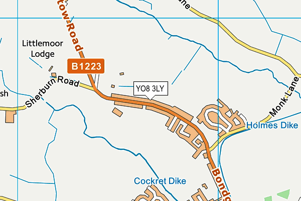YO8 3LY map - OS VectorMap District (Ordnance Survey)