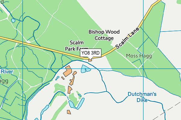 Scalm Park Golf Course map (YO8 3RD) - OS VectorMap District (Ordnance Survey)