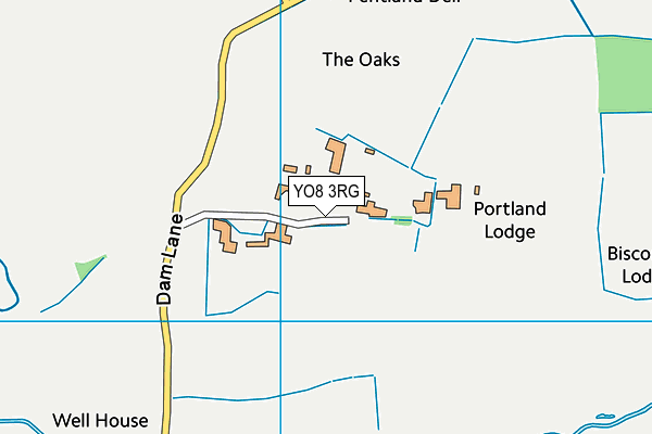 YO8 3RG map - OS VectorMap District (Ordnance Survey)