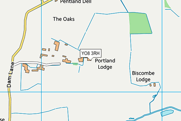 YO8 3RH map - OS VectorMap District (Ordnance Survey)