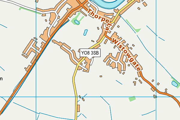 YO8 3SB map - OS VectorMap District (Ordnance Survey)
