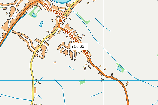 YO8 3SF map - OS VectorMap District (Ordnance Survey)