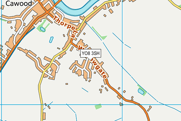 YO8 3SH map - OS VectorMap District (Ordnance Survey)