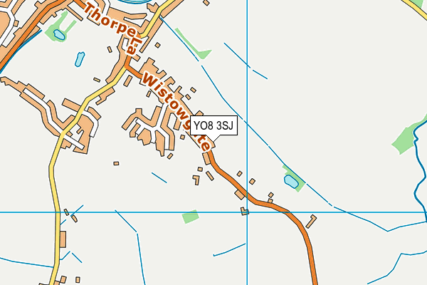 YO8 3SJ map - OS VectorMap District (Ordnance Survey)