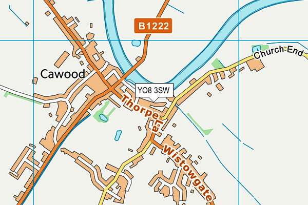 YO8 3SW map - OS VectorMap District (Ordnance Survey)