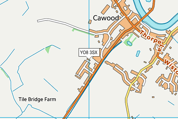 YO8 3SX map - OS VectorMap District (Ordnance Survey)