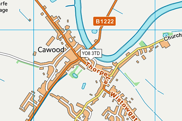 YO8 3TD map - OS VectorMap District (Ordnance Survey)