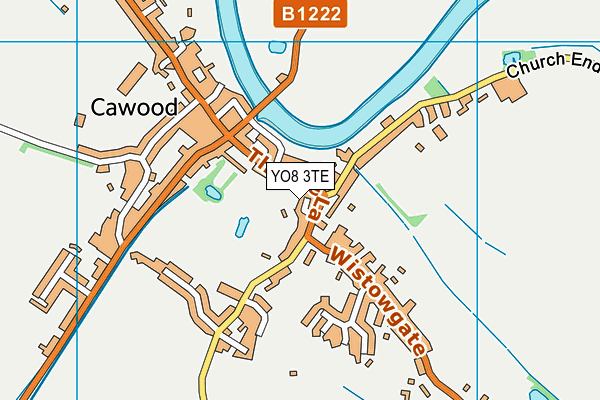 YO8 3TE map - OS VectorMap District (Ordnance Survey)