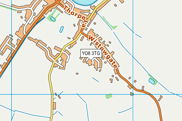 YO8 3TG map - OS VectorMap District (Ordnance Survey)