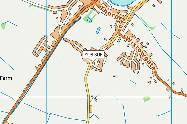 YO8 3UF map - OS VectorMap District (Ordnance Survey)