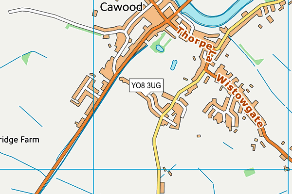 YO8 3UG map - OS VectorMap District (Ordnance Survey)