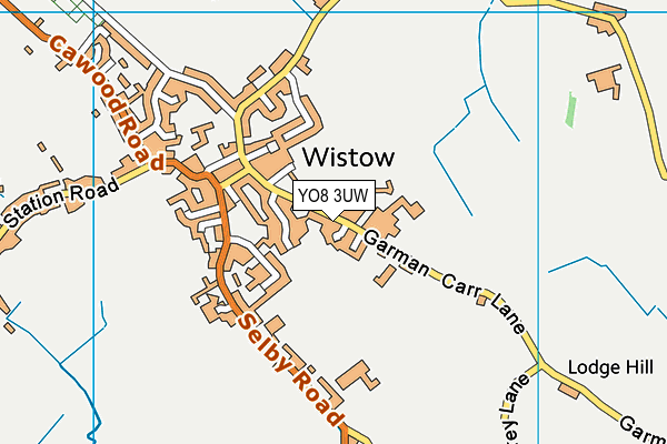 YO8 3UW map - OS VectorMap District (Ordnance Survey)