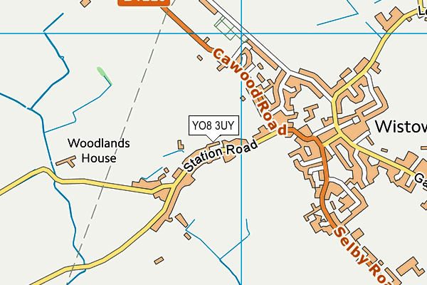 YO8 3UY map - OS VectorMap District (Ordnance Survey)