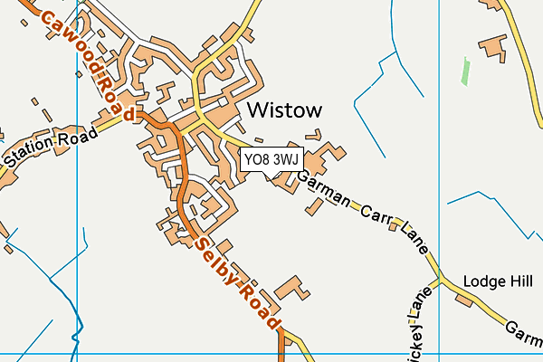 YO8 3WJ map - OS VectorMap District (Ordnance Survey)