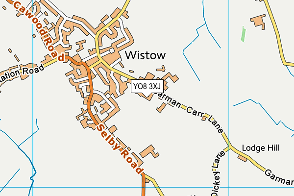 YO8 3XJ map - OS VectorMap District (Ordnance Survey)