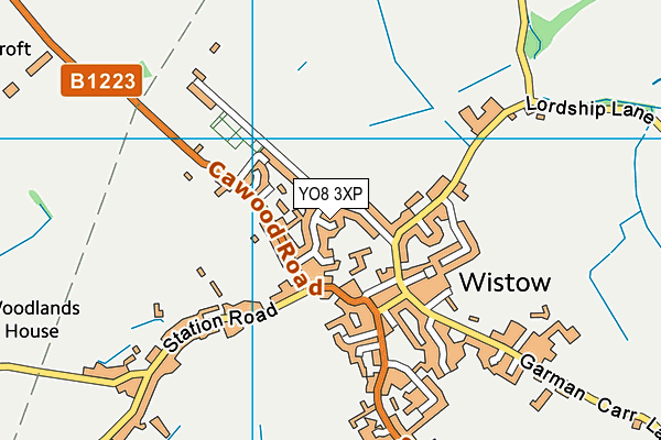 YO8 3XP map - OS VectorMap District (Ordnance Survey)