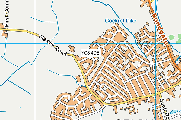 YO8 4DE map - OS VectorMap District (Ordnance Survey)