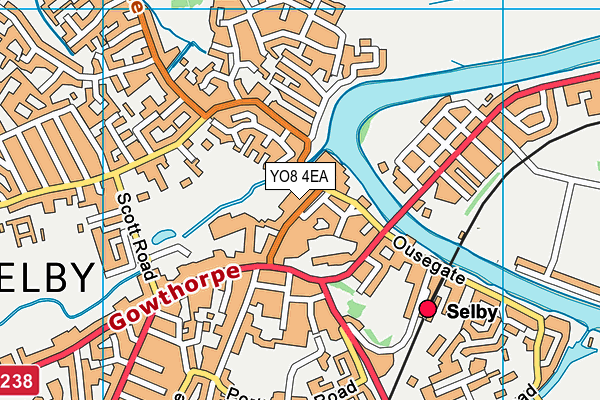 Serendipity Ladies Health And Fitness map (YO8 4EA) - OS VectorMap District (Ordnance Survey)