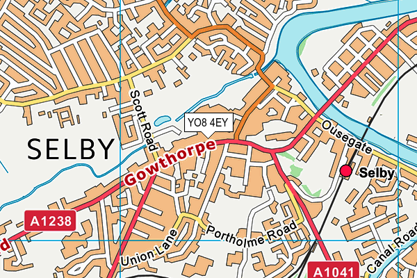 YO8 4EY map - OS VectorMap District (Ordnance Survey)