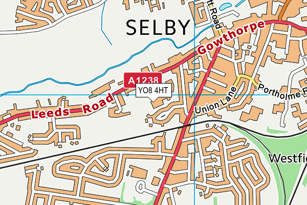 Selby High School map (YO8 4HT) - OS VectorMap District (Ordnance Survey)