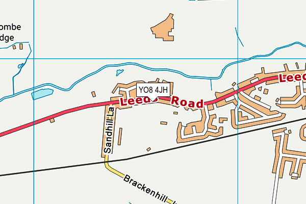 YO8 4JH map - OS VectorMap District (Ordnance Survey)