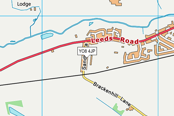Selby Rufc map (YO8 4JP) - OS VectorMap District (Ordnance Survey)
