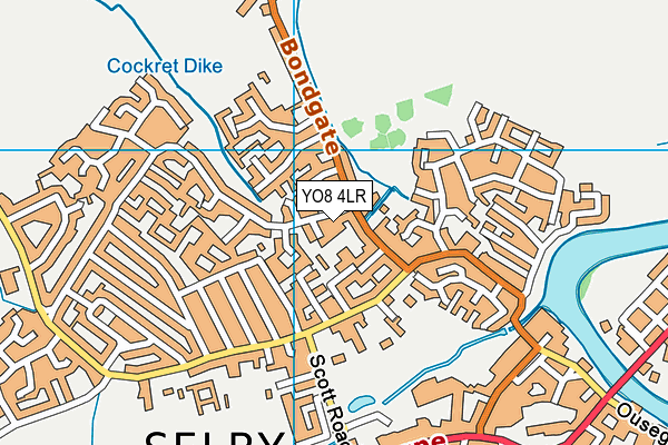 YO8 4LR map - OS VectorMap District (Ordnance Survey)