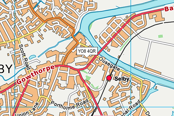 YO8 4QR map - OS VectorMap District (Ordnance Survey)