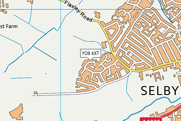 YO8 4XT map - OS VectorMap District (Ordnance Survey)