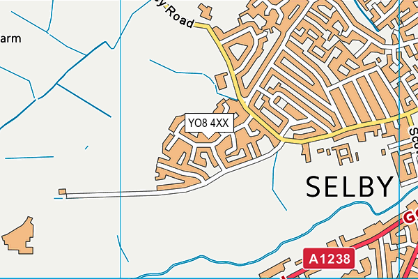 YO8 4XX map - OS VectorMap District (Ordnance Survey)