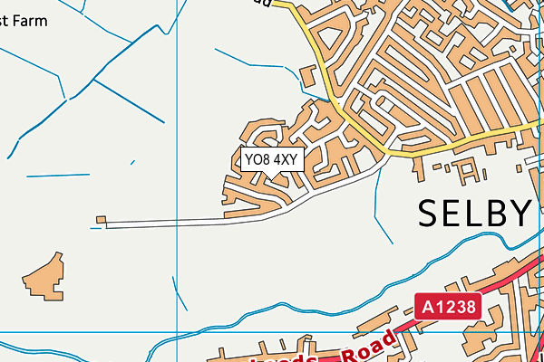 YO8 4XY map - OS VectorMap District (Ordnance Survey)