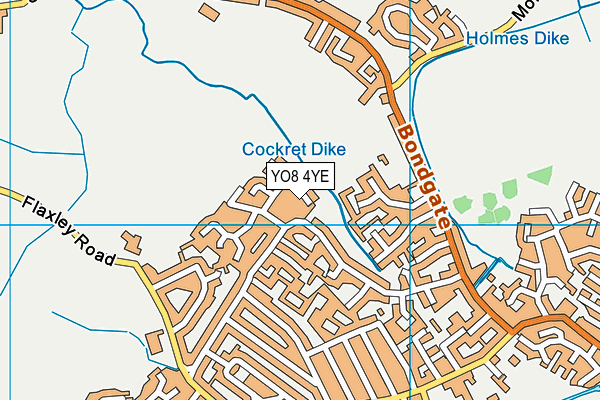 YO8 4YE map - OS VectorMap District (Ordnance Survey)