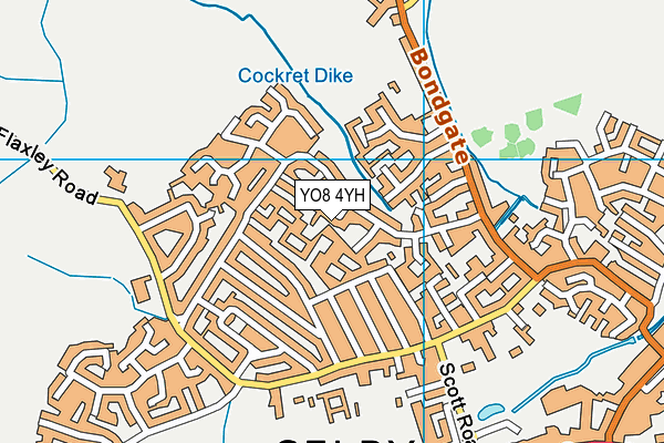 YO8 4YH map - OS VectorMap District (Ordnance Survey)
