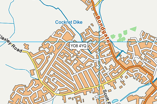 YO8 4YQ map - OS VectorMap District (Ordnance Survey)