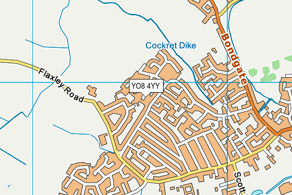 YO8 4YY map - OS VectorMap District (Ordnance Survey)