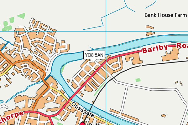 YO8 5AN map - OS VectorMap District (Ordnance Survey)