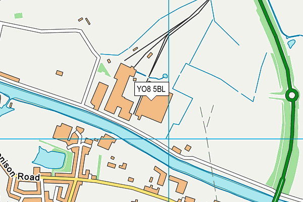 YO8 5BL map - OS VectorMap District (Ordnance Survey)