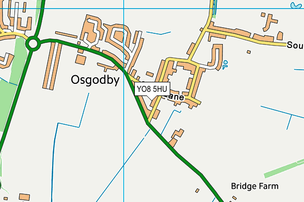 YO8 5HU map - OS VectorMap District (Ordnance Survey)