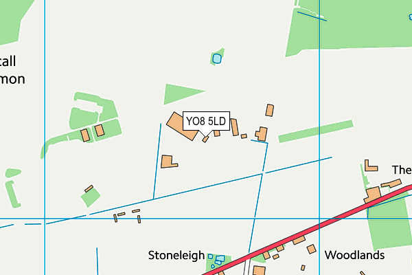 YO8 5LD map - OS VectorMap District (Ordnance Survey)