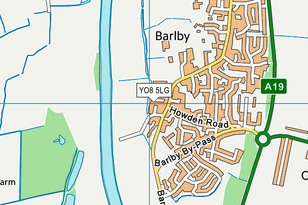 YO8 5LG map - OS VectorMap District (Ordnance Survey)