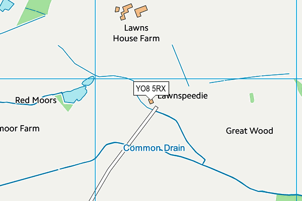 YO8 5RX map - OS VectorMap District (Ordnance Survey)