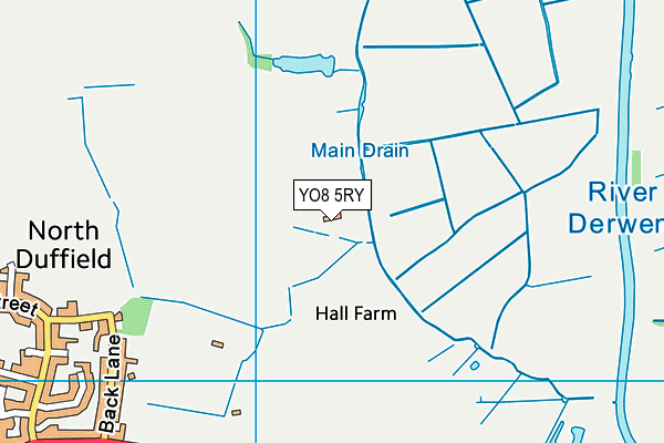 YO8 5RY map - OS VectorMap District (Ordnance Survey)