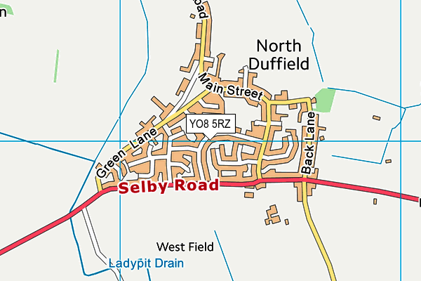 North Duffield Community Primary School map (YO8 5RZ) - OS VectorMap District (Ordnance Survey)