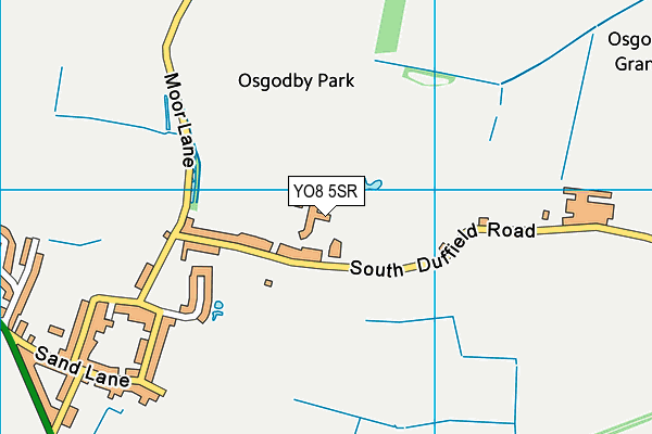 YO8 5SR map - OS VectorMap District (Ordnance Survey)