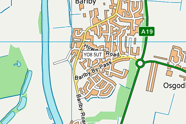 YO8 5UT map - OS VectorMap District (Ordnance Survey)